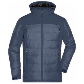 James & Nicholson - Herren Hybrid Thermojacke JN1050, navy-blau, Größe XXL