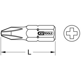 KSTOOLS® - 1/4" TORSIONpower Bit, 25mm, PH2