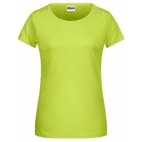 James & Nicholson - Damen Basic T-Shirt 8007, acid-gelb, Größe XXL