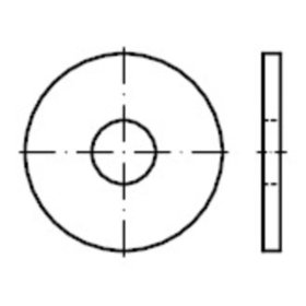 Scheiben für Holzkonstruktionen, DIN 440 Stahl 100HV blank R ø6,6 x 22 x 2mm