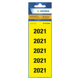 HERMA - Jahreszahlen 2021, gelb, 60x26mm, Pck=100 Stück, 1681