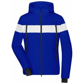 James & Nicholson - Damen Wintersport Jacke JN1173, electric-blau/weiß, Größe XS