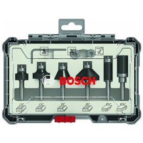 Bosch - 6-teiliges Rand- und Kantenfräser-Set, 1/4-Zoll Schaft. Für Handfräsen (2607017470)