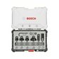 Bosch - 6-teiliges Rand- und Kantenfräser-Set, 6-mm-Schaft. Für Handfräsen (2607017468)