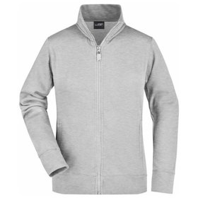 James & Nicholson - Damen Sweatjacke JN052, grau heather, Größe M