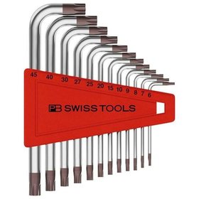 PB Swiss Tools - Winkelschraubendreher-Satz 12-teilig T6-T55