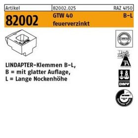 Lindapter-Klemmen ART 82002  GT B LM 10 galvanisch verzinkt, lang *** S