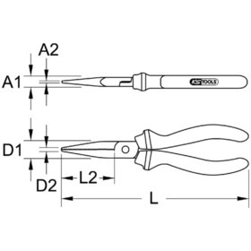 KSTOOLS® - ULTIMATEplus Flachzange, 160mm