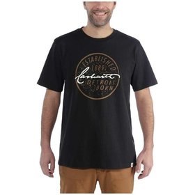 carhartt® - Herren T-Shirt DETROIT BORN LOGO T-SHIRT S/S, schwarz, Größe S