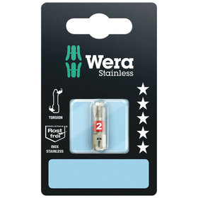 Wera® - Bit Kreuzschlitz Phillips® 3851/1 TS SB PH 2 rostfrei 6,3mm / 1/4" PH2x25mm SB