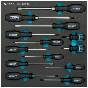 HAZET - Schraubendreher-Satz 163-100/13, PZ, PH, Schlitz, 13-teilig