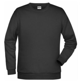 James & Nicholson - Herren Basic Sweatshirt JN794, schwarz, Größe XL