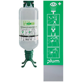 plum - Augenspülstation 4802, 1000ml Augenspüllösung