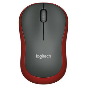 logitech® - Maus M185, schwarz/rot, 910-002240, wireless, 1000dpi, 3 Tasten, inkl.