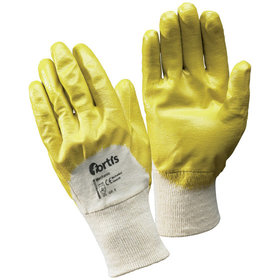 FORTIS AS - Handschuh Mechanic, Nitril, Größe 9, gelb, 12 Paar