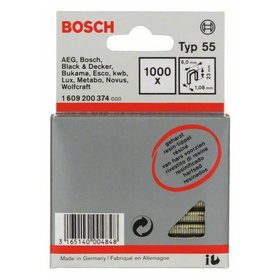 Bosch - Schmalrückenklammer Typ 55, geharzt 6 x 1,08 x 23mm, 1000er-Pack (1609200374)