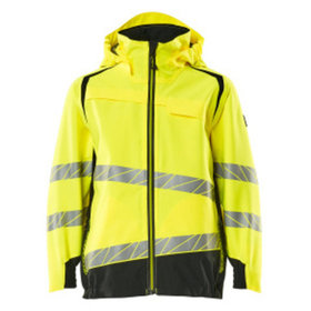 MASCOT® - Hard Shell Jacke ACCELERATE SAFE für Kinder Hi-vis Gelb/Schwarz 19901-449-1709, Größe 128