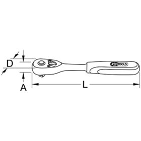 KSTOOLS® - 1/4" Mini-Umschaltknarre, 72 Zahn