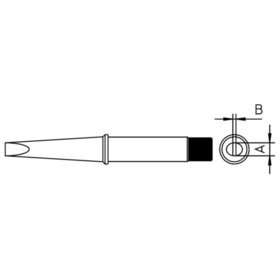 Weller® - Lötspitze Serie CT, CT2 FX7/10,0mm, gebogen, 370°C