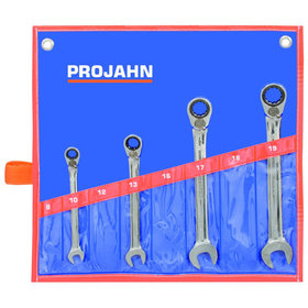 PROJAHN - GearTech Ratschenschlüssel-Satz umschaltbar in Rolltasche 4-teilig 10|13|17|19mm