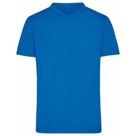 James & Nicholson - Herren Active V-Slubshirt JN750, hellblau, Größe XXL