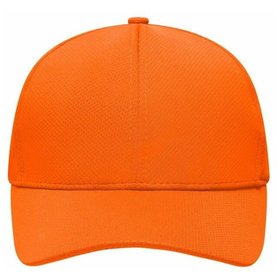 James & Nicholson - 6 Panel Sport Mesh Cap MB6214, orange, Einheitsgröße