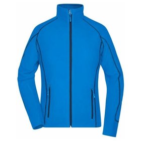 James & Nicholson - Damen Waffelfleece Jacke JN596, aqua-blau/navy-blau, Größe XL