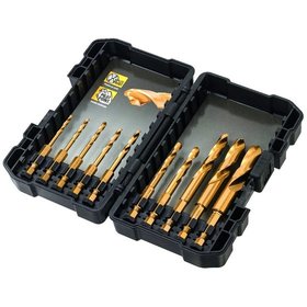 DeWALT - Metallbohrer-Bit-Set DT50050-QZ HSS-TiN schlagfest 10-teilig