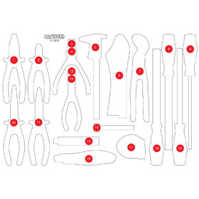 KSTOOLS® - Leere Schaumstoffeinlage zu 811.0019