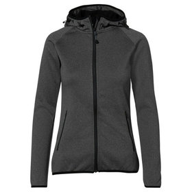 HAKRO - Damen Kapuzen-Tecjacke Florida 263, anthrazit meliert, Größe L