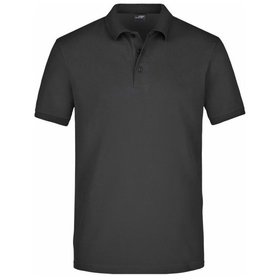 James & Nicholson - Herren Elastic Piqué Poloshirt JN710, schwarz, Größe XXL