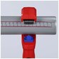 KNIPEX® - Rohrschneider für Kunststoff-Abflussrohre mit Kunststoff überzogen 202 mm 902301BK