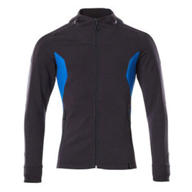 MASCOT® - Kapuzensweatshirt ACCELERATE mit Reißverschluss Schwarzblau/Azurblau 18584-962-01091, Größe L ONE