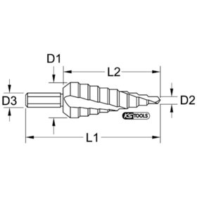 KSTOOLS® - HSS-TiN Stufenbohrer,Ø 4-12mm, 9 Stufen