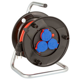 brennenstuhl® - Outdoor-Kabeltrommel mit 20m Kabel in rot, für die vorübergehende Verwendung im Freien, IP44
