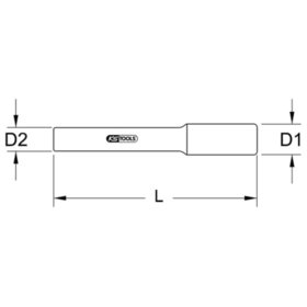 KSTOOLS® - 3/8" Bithalter mit Schutzisolierung, 125mm