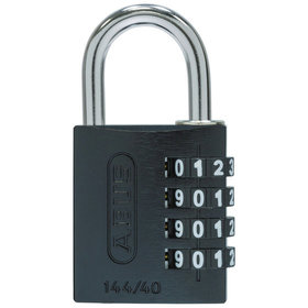 ABUS - AV-Zahlen-Vorhangschloss 144/40 Lock-Tag, Aluminium, schwarz