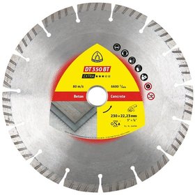 KLINGSPOR - Diamanttrennscheibe DT 350 BT, 115 x 2,4 x 22,23mm 8 Segmente, Turbo