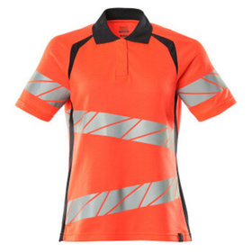 MASCOT® - Polo-Shirt ACCELERATE SAFE, hi-vis Rot/Schwarzblau, Größe M-ONE
