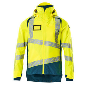 MASCOT® - Hard Shell Jacke ACCELERATE SAFE, hi-vis Gelb/Dunkelpetroleum, Größe 2XL