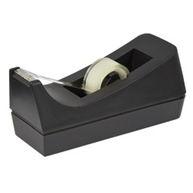 Tischabroller gefüllt Kunststoff schwarz +Klebefilm