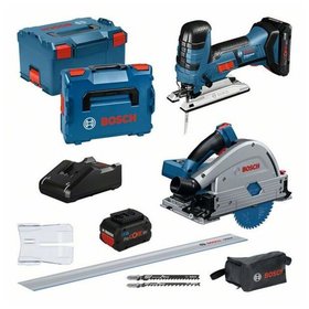 Bosch - 18V Set: GKT + GST + FSN 1400 + 2 x PC (1 x 4,0 Ah +1 x 5,5 Ah) + GAL