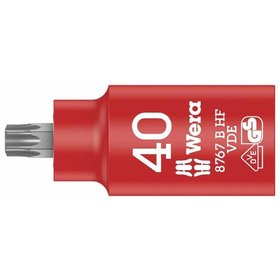 Wera® - 8767 B VDE HF TORX Zyklop Bitnuss, isoliert, mit 3/8"-Antrieb, mit Haltefunktion, TX 40 x 55 mm