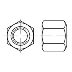 Sechskantmuttern 1,5 d hoch, DIN 6330 Edelstahl A4 blank BM 6 SW10