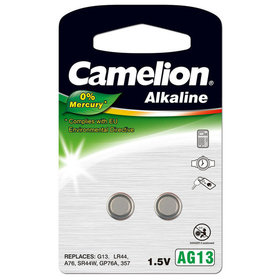 Camelion® - Knopfzelle Alkaline, AG13 / LR44, 1,5 V, 138 mAh