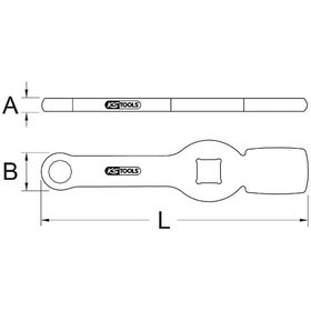 KSTOOLS® - 3/4" Schlag-Sechskant-Schlüssel mit 2 Schlagflächen, 18mm