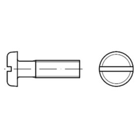 Flachkopfschraube mit Schlitz DIN 85 Edelstahl A4 M4 x 50mm KP