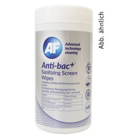 AF - Bildschirmreinigungstuch Anti-bac+, Pck=60St, ABSCRW60T, in Spenderdose, Anti