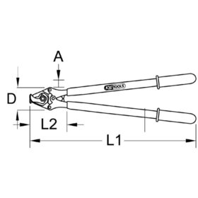 KSTOOLS® - Kabelschere mit Schutzisolierung, 600mm