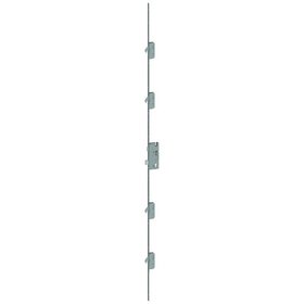 WINKHAUS - Mehrfachverriegelung hookLock M FG1660,ein-/zweiflügelig, Typ M4,PZ gelocht 92/8, Dornmaß 50, Flachstulp 16 x2105, silberfarbig, Drückerhöhe1.050